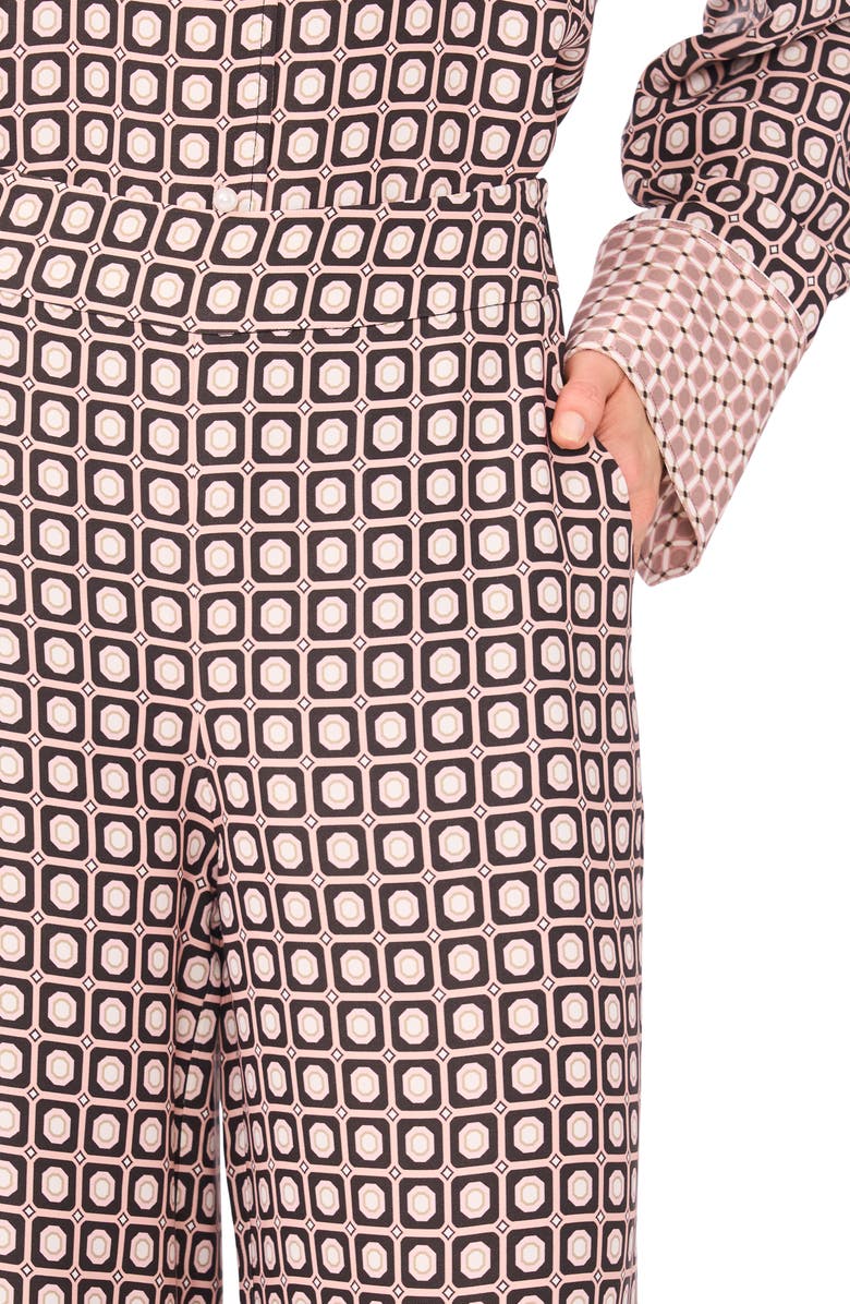 Ted Baker Maya Geo Print Wide Leg Pants, Alternate, color, Blushing