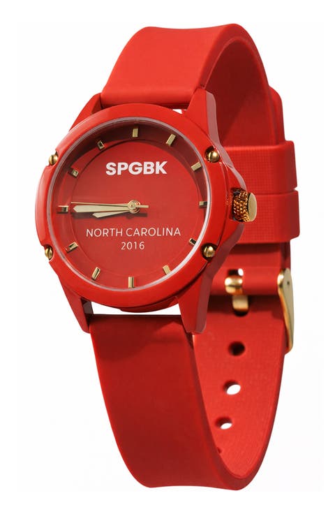 Winter Berry Silicone Strap Watch, 32mm
