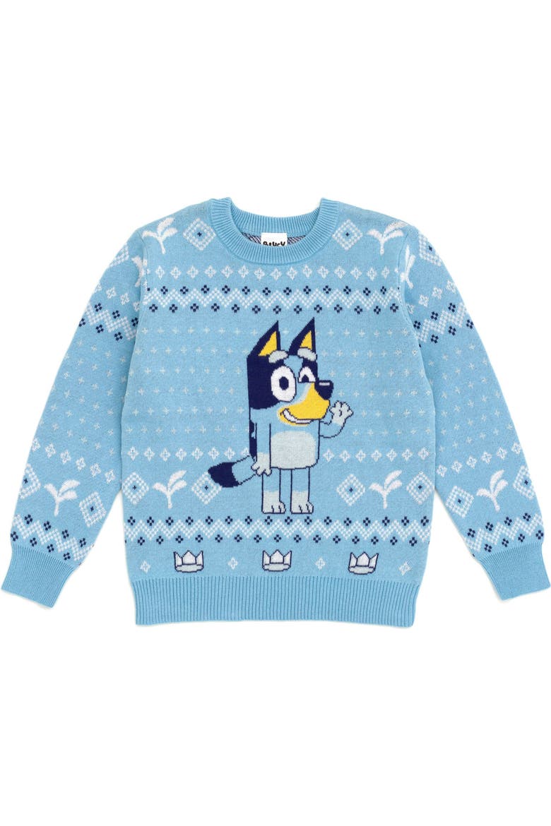 Holiday Sweater, Main, color, Bluey Light Blue