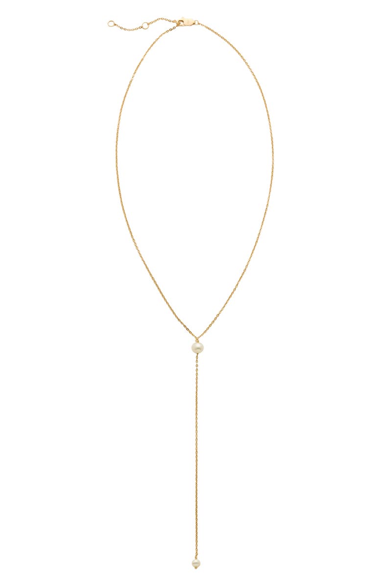 MADE BY MARY Freshwater Pearl Lariat Necklace, Main, color, 