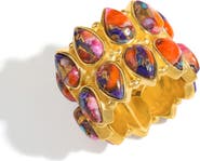 YS GEMS Layered Turquoise Ring
