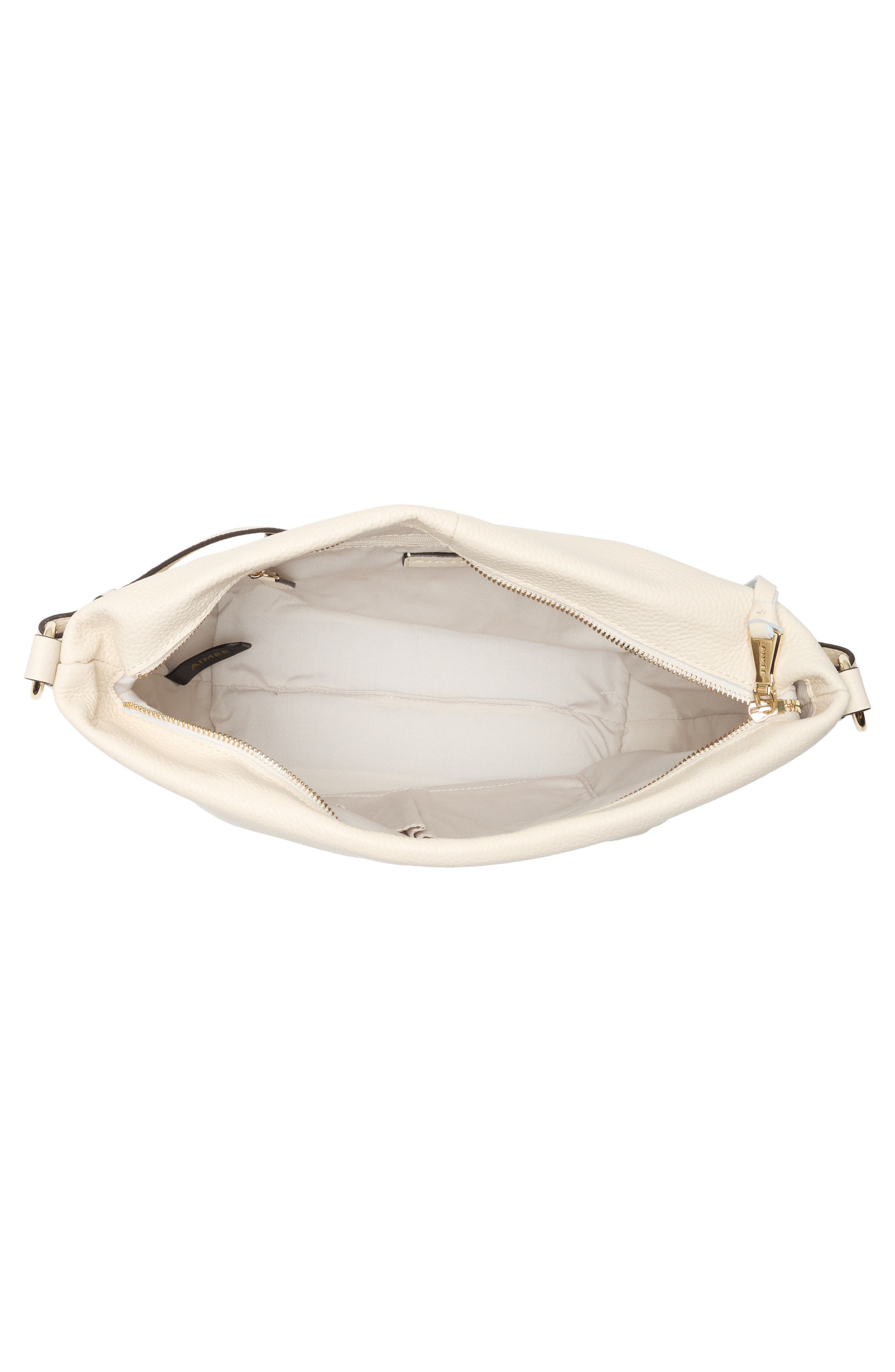 Malta Leather Shoulder Bag, Alternate, color, CHALK