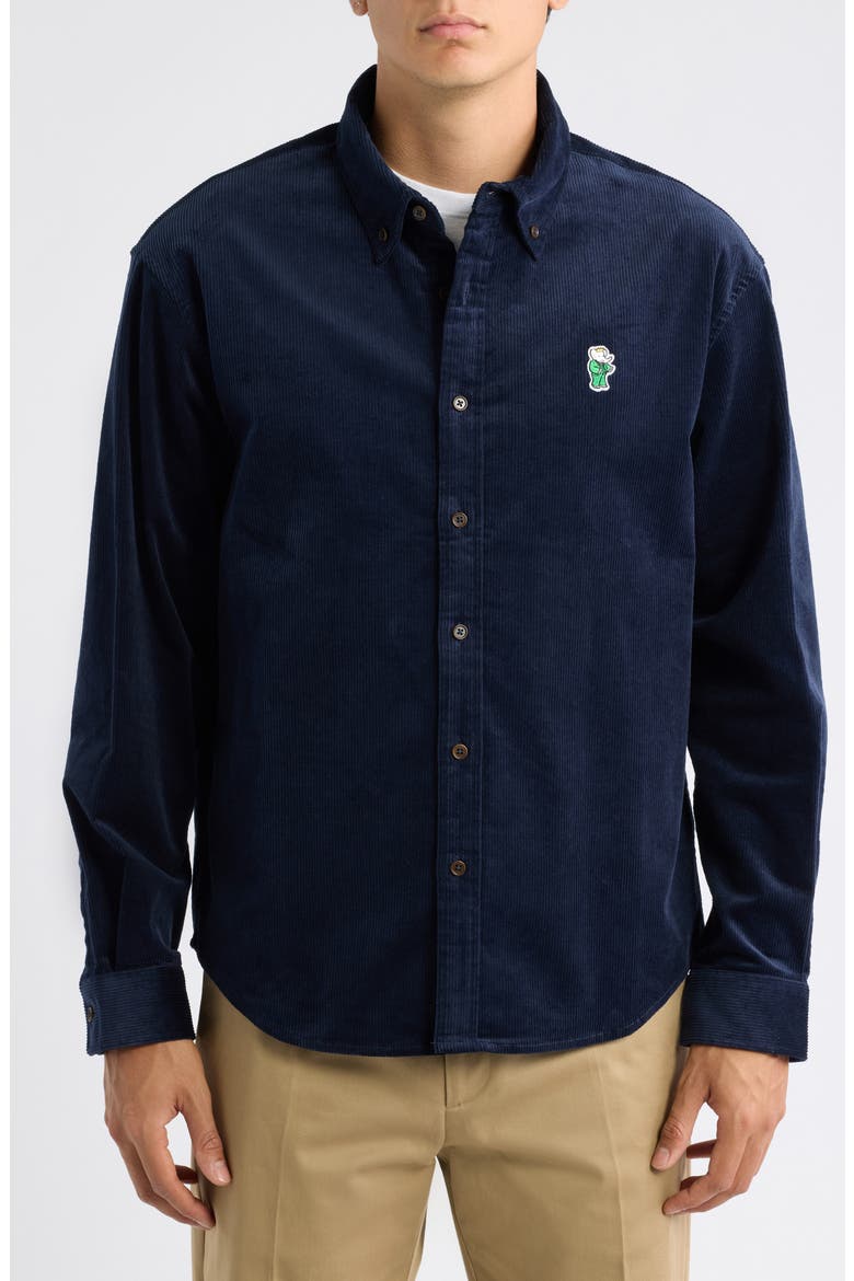 Franklin Relaxed Babar Corduroy Shirt, Alternate, color, NAVY