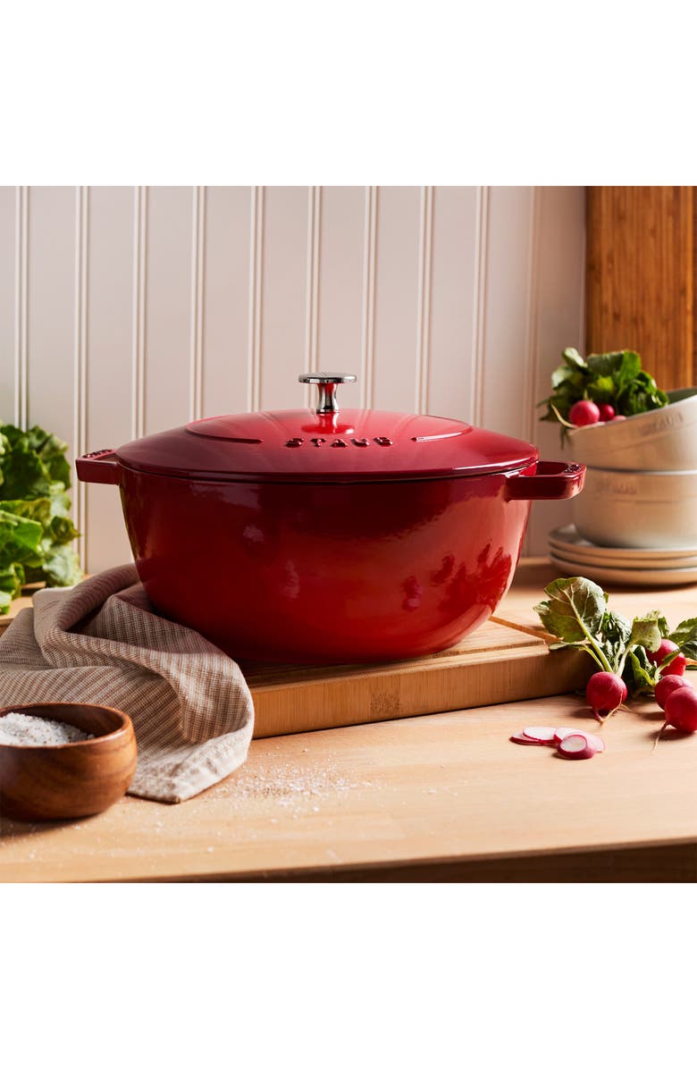 Staub 5-Quart Enameled Cast Iron Cocotte, Alternate, color, Cherry