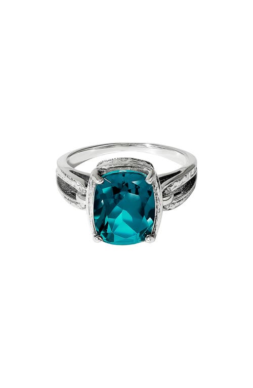 Ys Gems Sterling Silver Quartz Ring In Blue