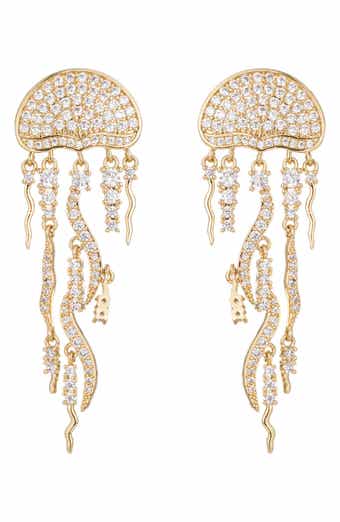 Jellyfish Cubic Zirconia Drop Earrings