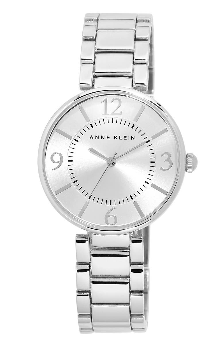 Anne Klein Round Bracelet Watch, 34mm, Main, color, 