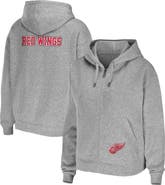 WEAR by Erin Andrews Women's WEAR by Erin Andrews Heather Gray Detroit Red Wings Full-Zip Hoodie