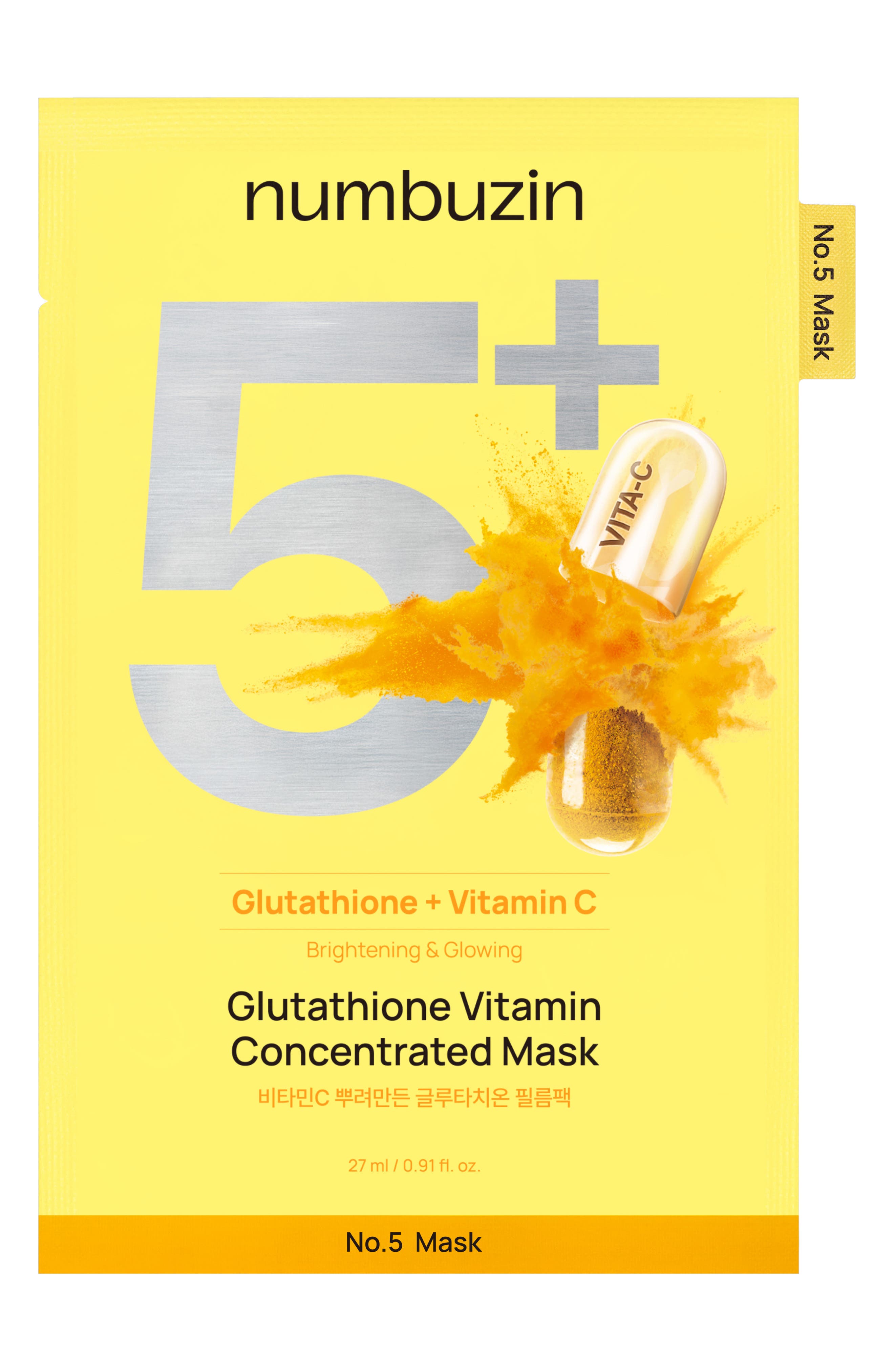5-Pack No.5 Glutathione Vitamin C Sheet Masks