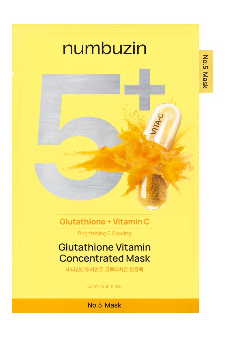 5-Pack No.5 Glutathione Vitamin C Sheet Masks, Main, color, NO COLOR
