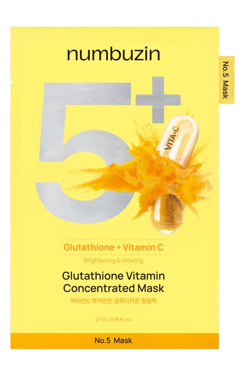 5-Pack No.5 Glutathione Vitamin C Sheet Masks