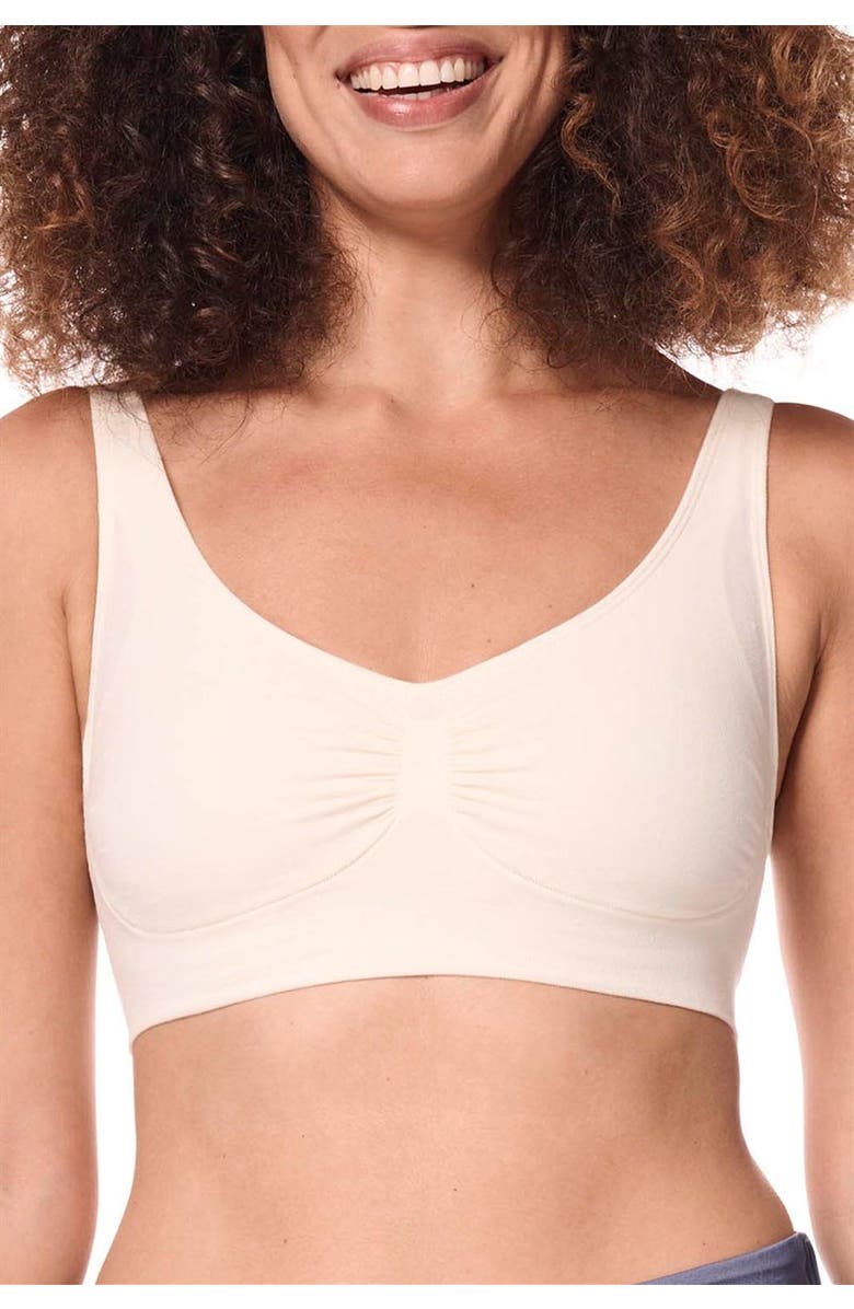 Amoena Becky Wire-Free Bra, Main, color, Off White