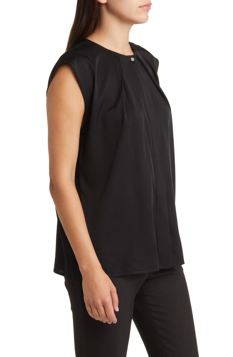 BOSS Bielli Silk Cap Sleeve Top, Alternate, color,