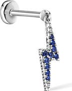 MARIA TASH 18K Gold Diamond & Sapphire Lightning Bolt Charm Earring
