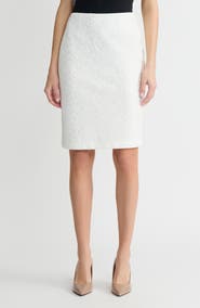 KASPER Lace Zip Pencil Skirt