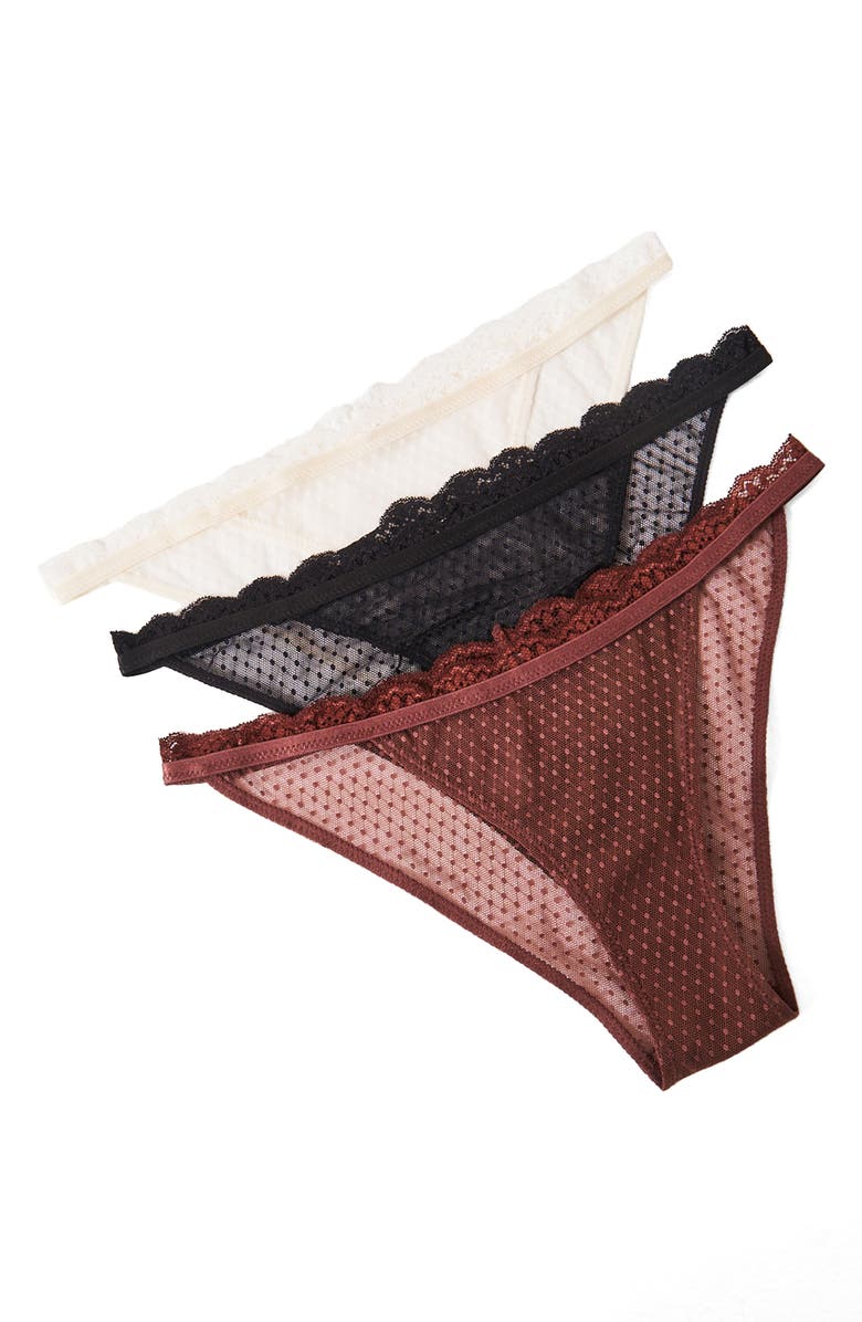 Free People Mid Week Assorted 3-Pack Bikini Briefs, Main, color, 