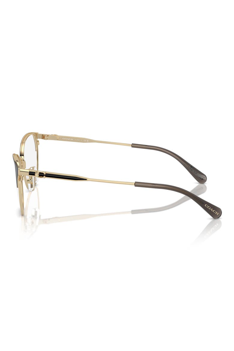 54mm Cat Eye Optical Glasses, Alternate, color, LIGHT GOLD / BLACK / DEMO LENS