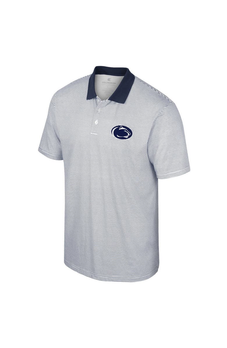 COLOSSEUM Men's Colosseum White Penn State Nittany Lions Print Stripe Polo, Alternate, color, White