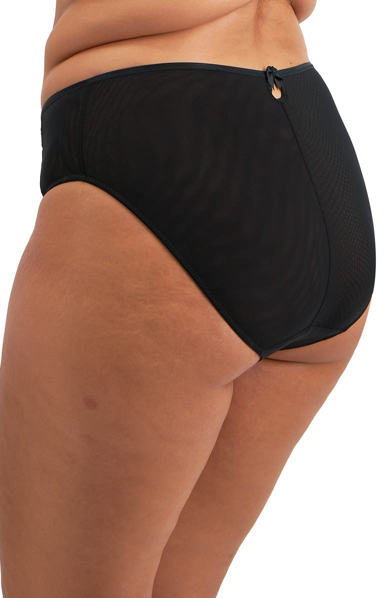 Elomi Teagan High Leg Briefs, Alternate, color, Black/ Almond