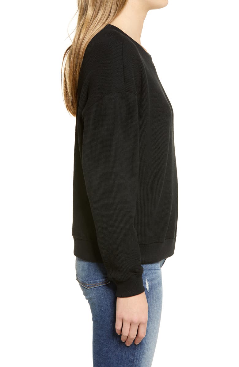 ASKK NY Waffle Knit Sweatshirt, Alternate, color, 