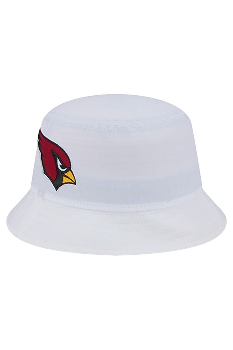 Men's New Era White Arizona Cardinals Helmet Bucket Hat, Main, color, White