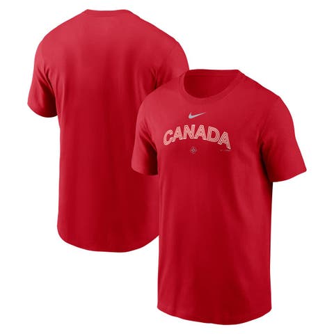 Men's Nike  Red Canada Baseball 2026 World Baseball Classic Wordmark T-Shirt