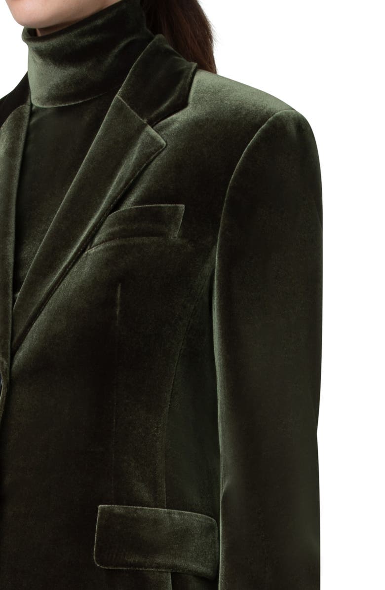 Akris Taddeo Stretch Velvet Jacket, Alternate, color, 