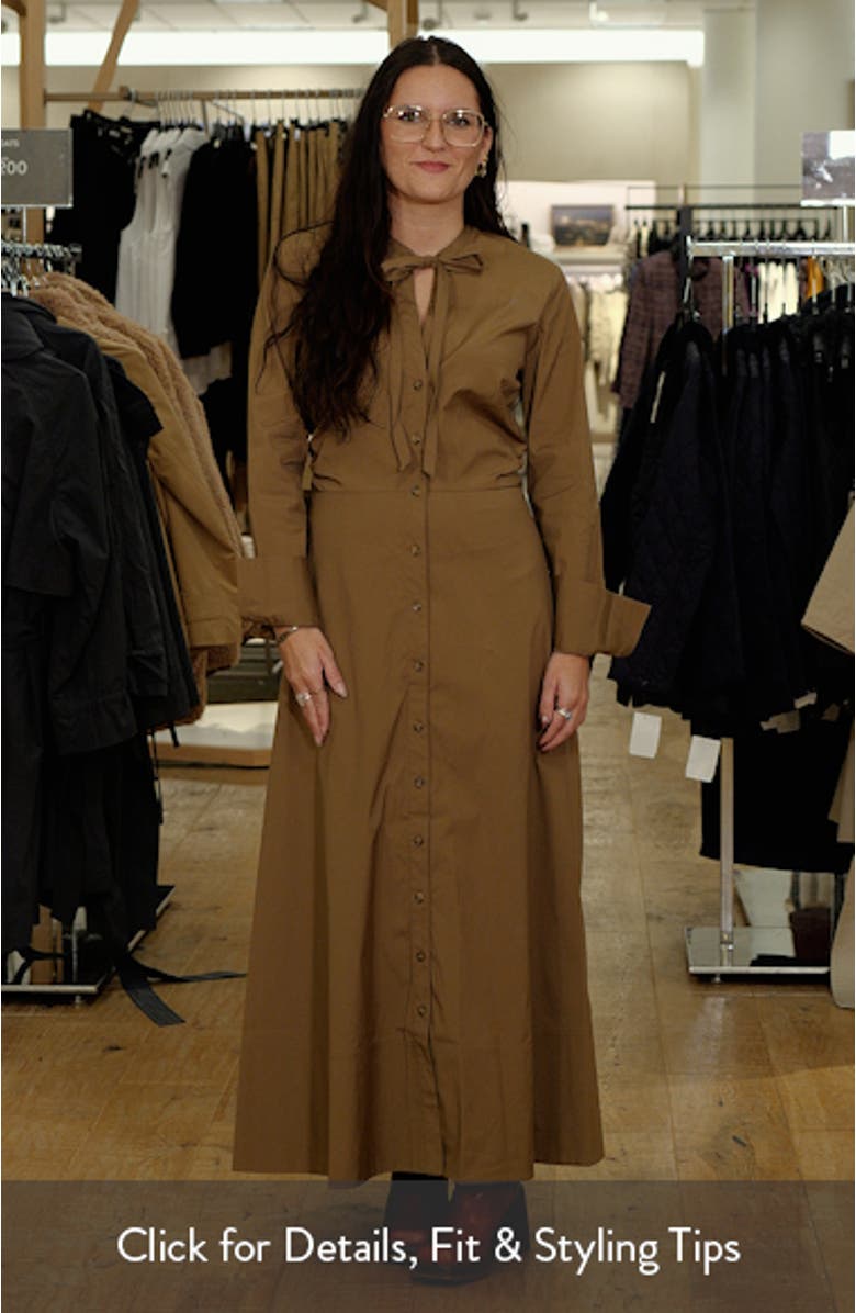 Honora Long Sleeve Stretch Cotton Shirtdress, sales video thumbnail