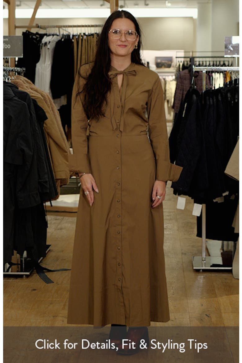 Honora Long Sleeve Stretch Cotton Shirtdress video