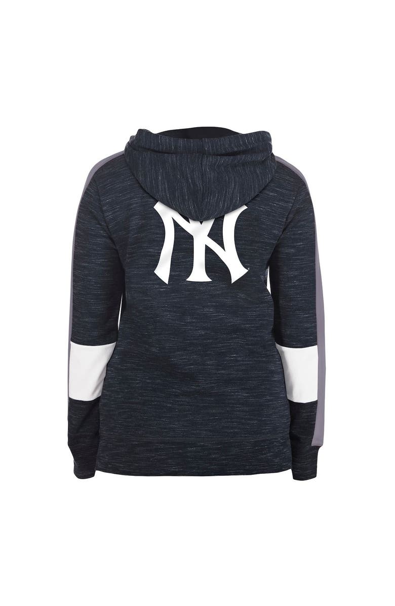 New Era Women's New Era Navy New York Yankees Colorblock Full-Zip Hoodie, Alternate, color, 