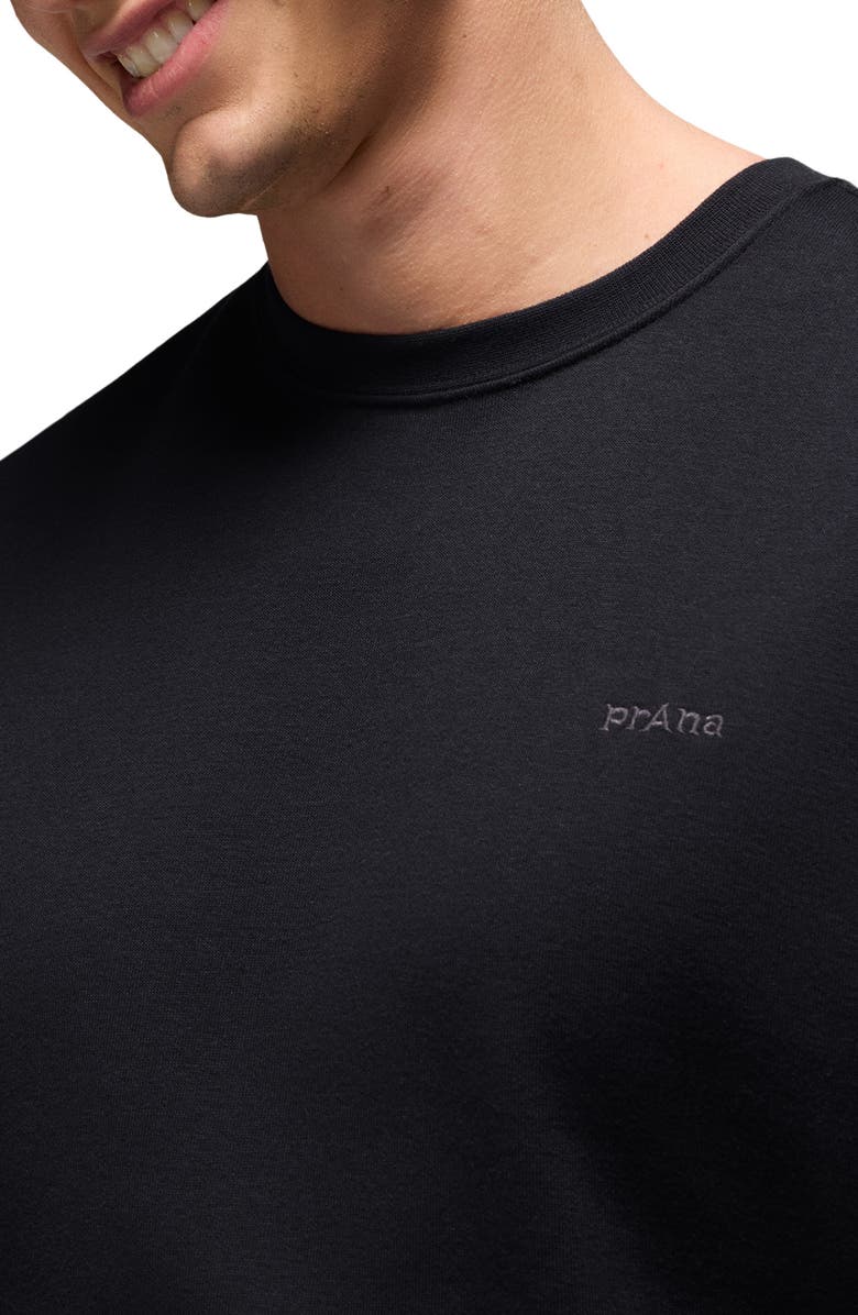 prAna Fleece Crewneck Sweatshirt, Alternate, color, Black