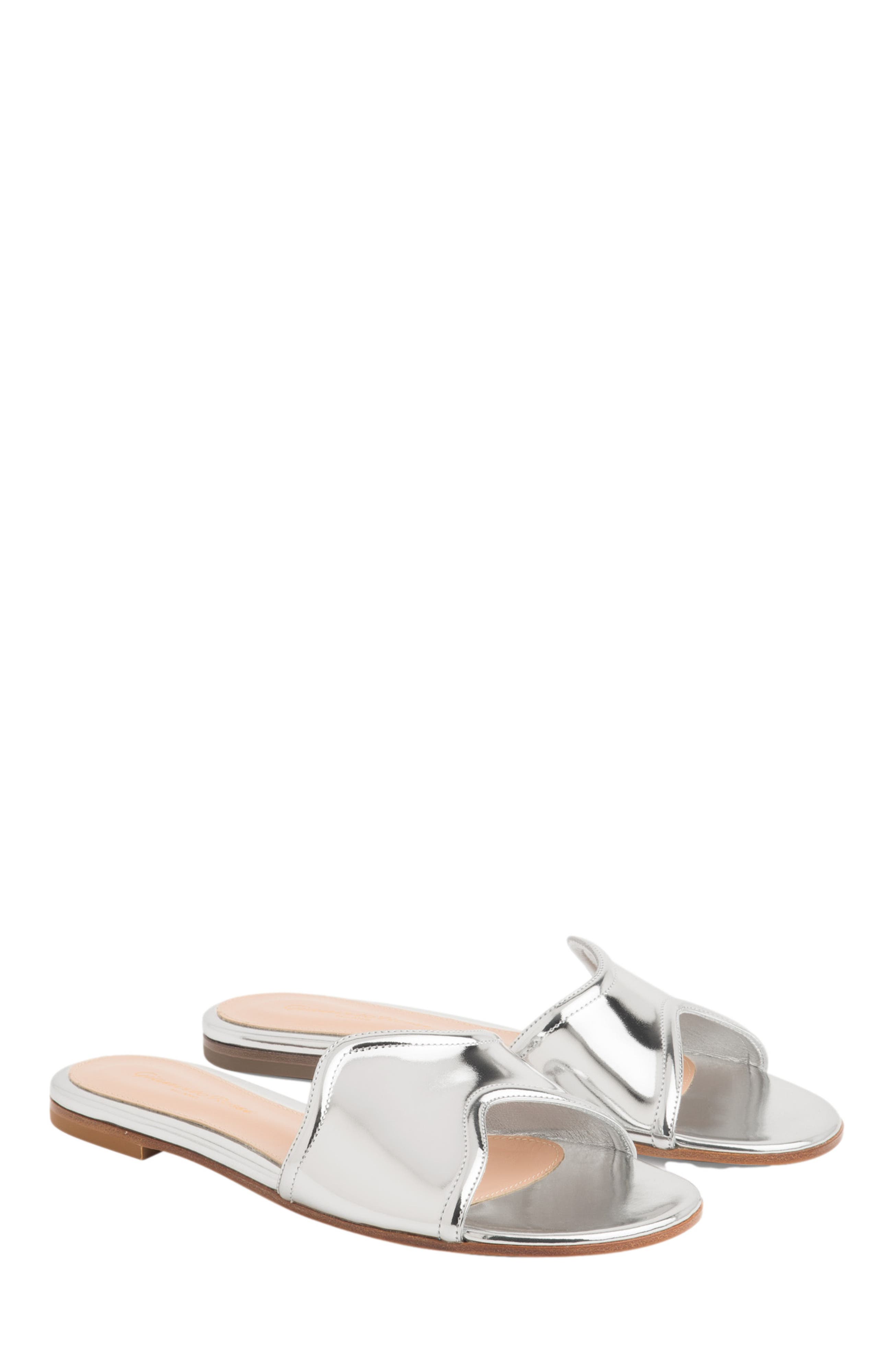 Gianvito Rossi Lucrezia Mule 05, Alternate, color, Silver
