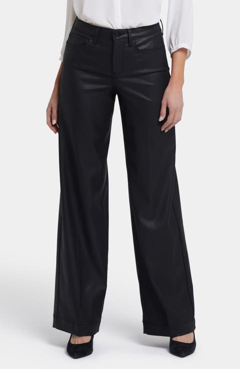 Teresa High Waist Wide Leg Coated Jeans