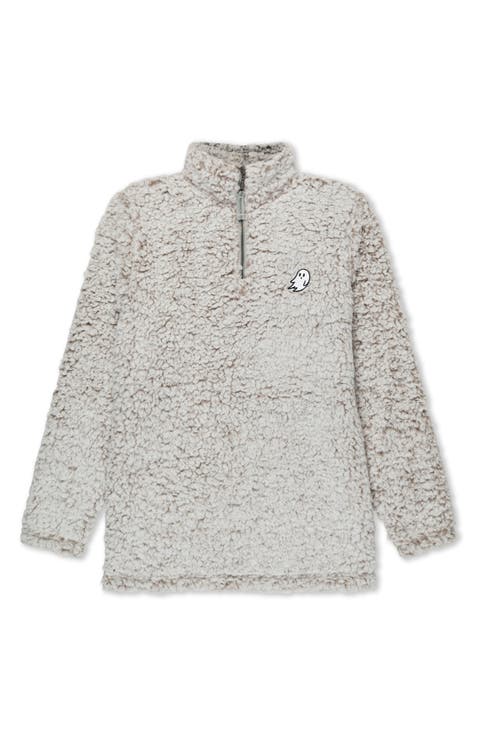 Womens Ghost Faux Quarter Zip Pullover