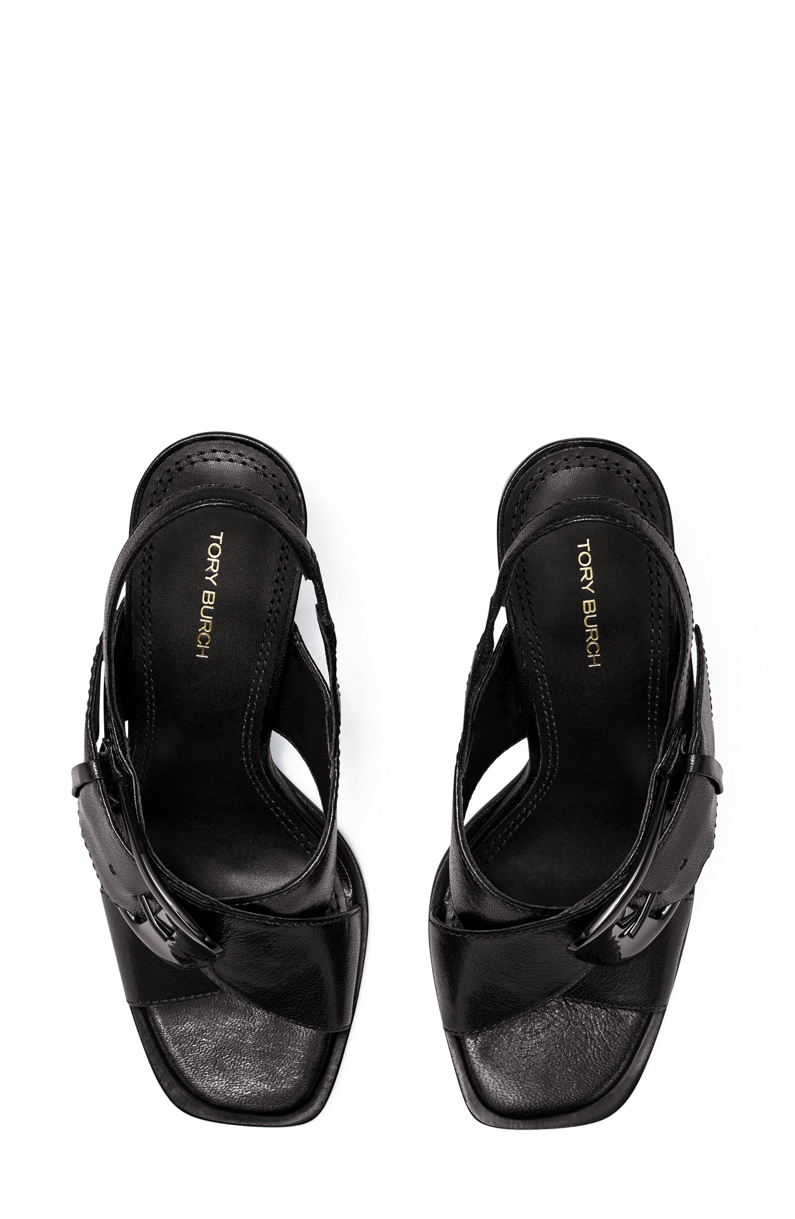 Tory Burch Banana Heel Crisscross Sandal, Alternate, color, 