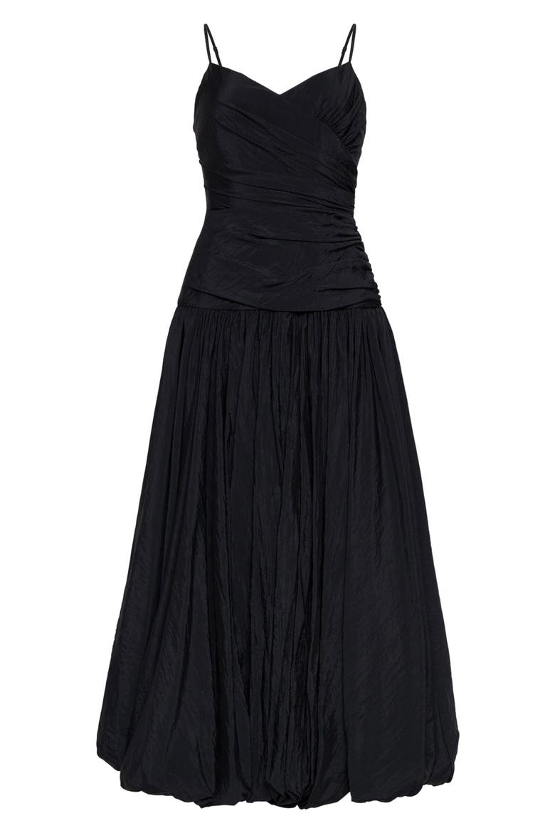 Fia Bubble Hem Dress, Alternate, color, BLACK
