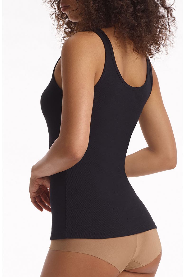 Luxury Rib Scoop Tank, Alternate, color, BLACK