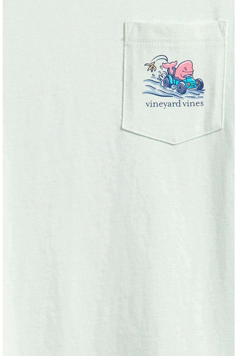 Kids' Whale Kart Pocket Graphic T-Shirt, Alternate, color, AQUA GLASS