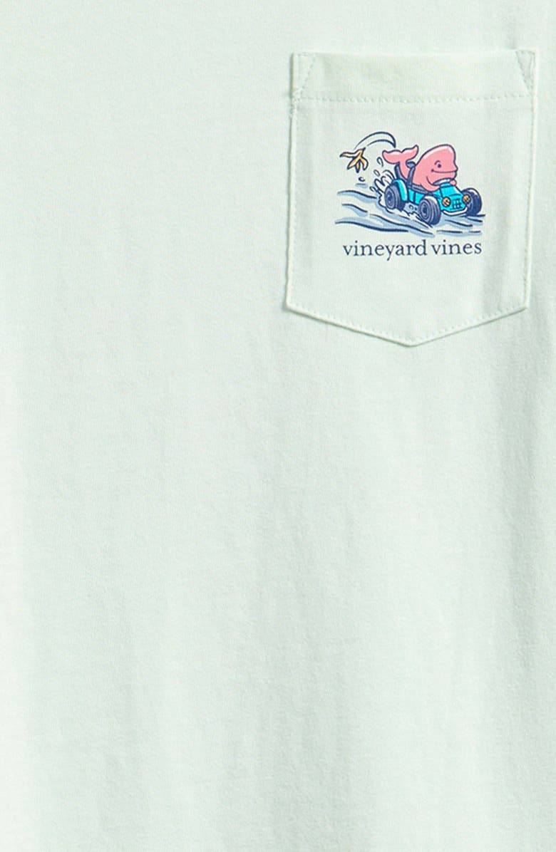 vineyard vines Kids' Whale Kart Pocket Graphic T-Shirt, Alternate, color, Aqua Glass