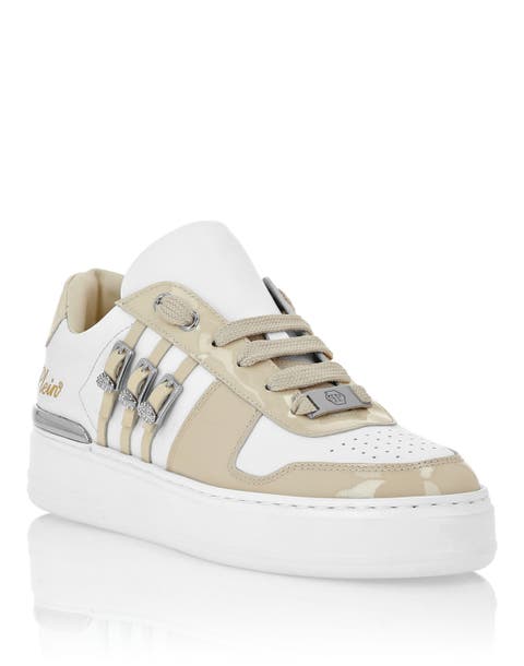 Low Top Sneakers Belts Skull Women