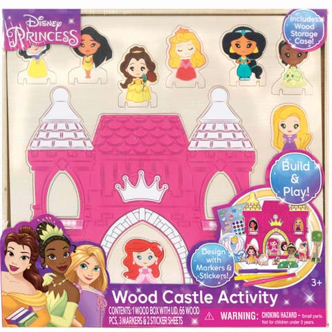 Princess Wood Castle Activity Building & Decorating Set