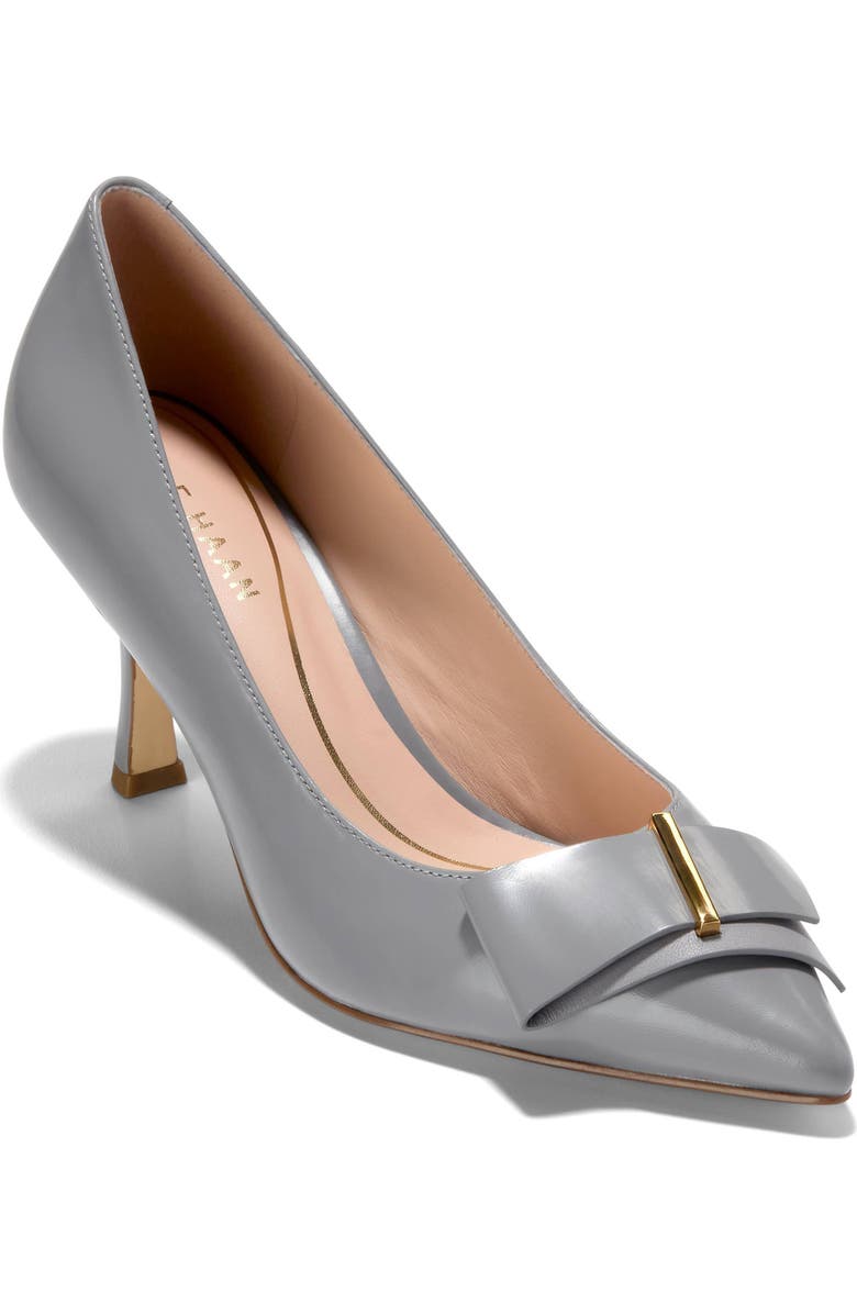 Cole Haan Felicia Bow Pointed Toe Pump, Main, color, Frost Gray Box Ltr