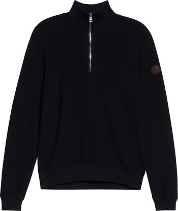 Moncler Cotton & Cashmere Quarter Zip Sweater | Nordstrom Moncler Cotton & Cashmere Quarter Zip Sweater | Nordstrom