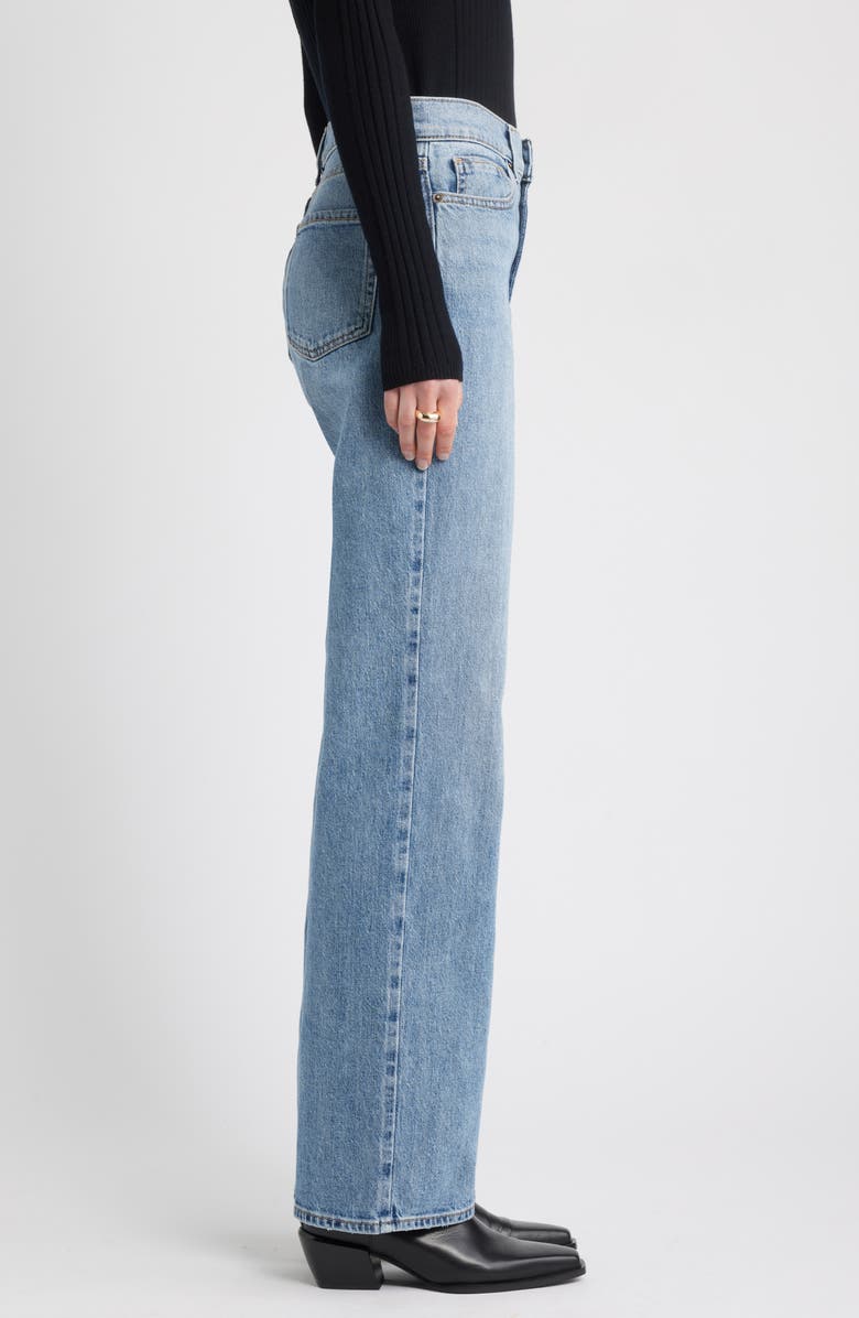 Nordstrom High Waist Straight Leg Jeans, Alternate, color, Aurora Wash