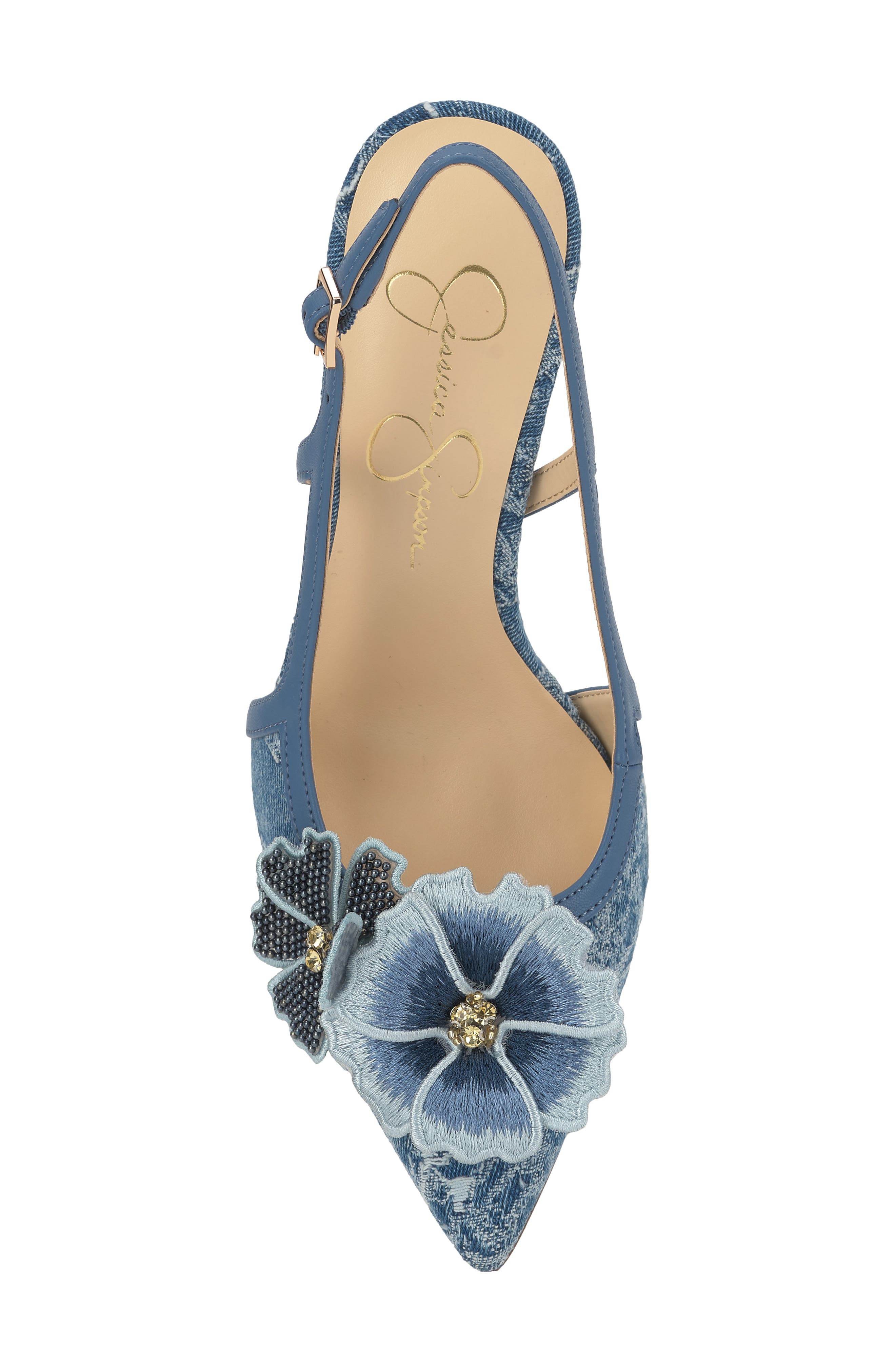 Jessica Simpson Pilita Slingback Pointed Toe Pump, Alternate, color, Medium Blue