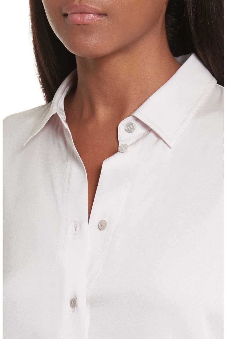 Slim Silk Blouse, Alternate, color, HYACINTH