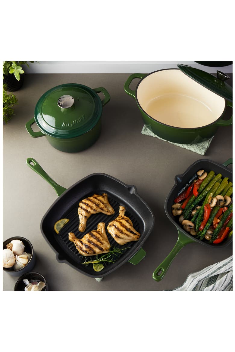 Neo Cast Iron 10-Piece Cookware Set, Alternate, color, GREEN