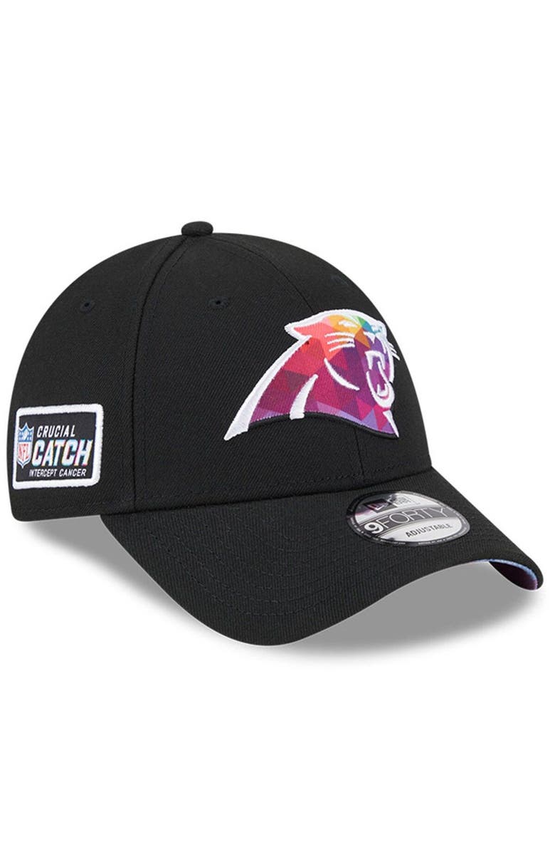 New Era Men's New Era Black Carolina Panthers 2023 NFL Crucial Catch 9FORTY Adjustable Hat, Main, color,