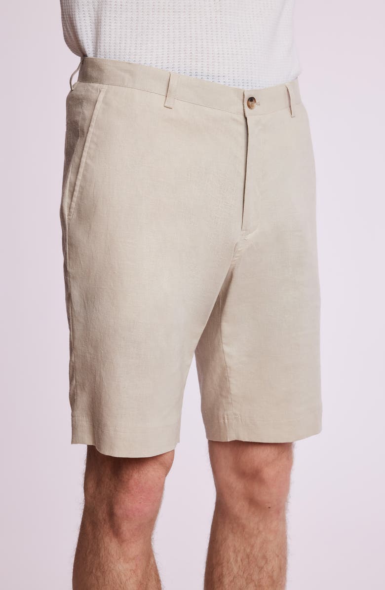PAISLEY & GRAY Felix Slim Fit Shorts, Alternate, color, Tan Linen