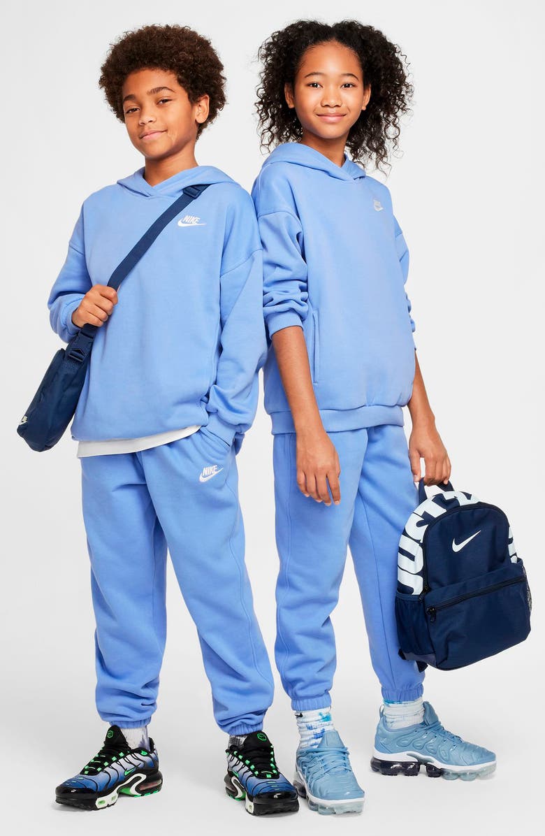 Nike Kids' Sportswear Fleece Hoodie, Alternate, color, Royal Pulse/ White